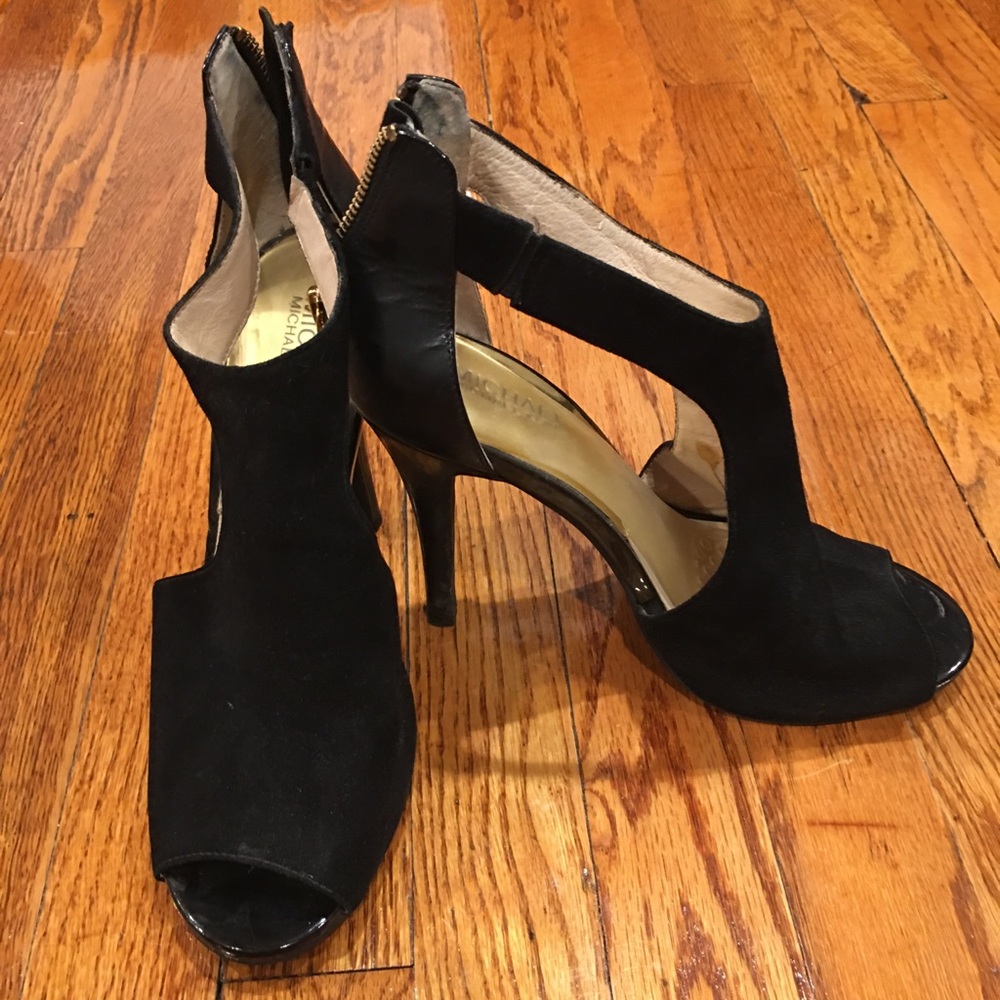 Michael Kors Open Toe Zipper Heels